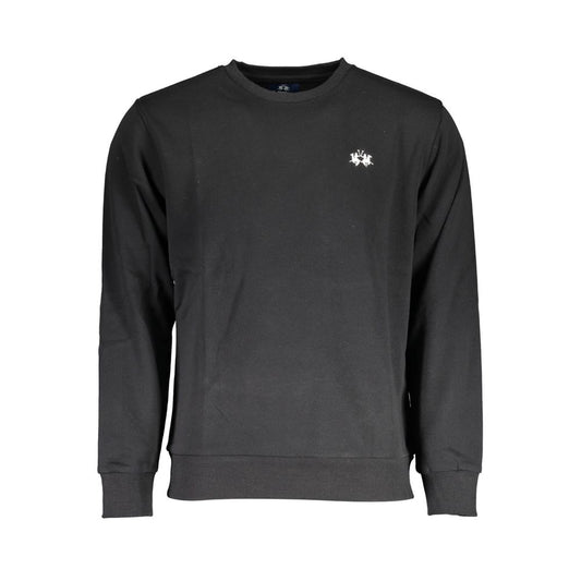 Maglione da uomo in cotone nero La Martina