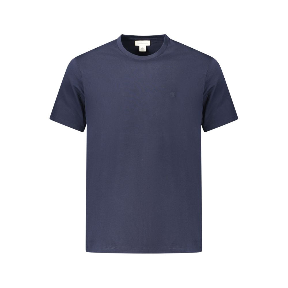 T-shirt da uomo in cotone blu Calvin Klein