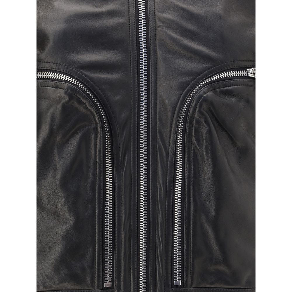 Giacca Rick Owens in pelle modello Bauhaus Flight