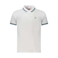 Polo da uomo in cotone bianco Guess Jeans