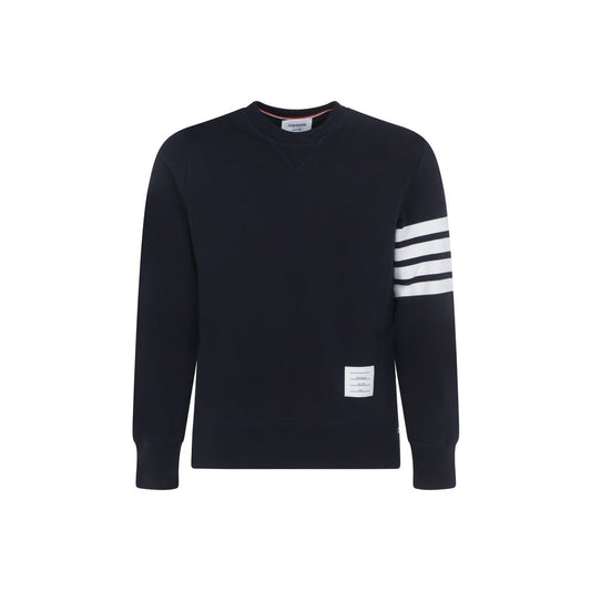 Felpa in cotone blu Thom Browne