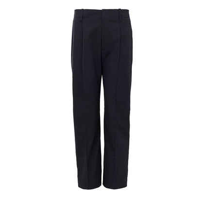 Pantaloni in cotone blu navy Bottega Veneta
