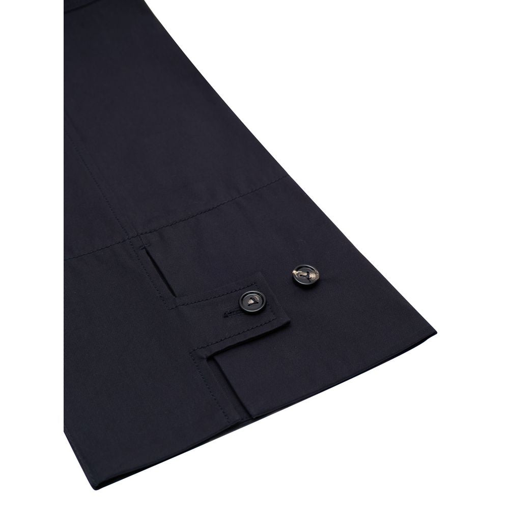 Pantaloni in cotone blu navy Bottega Veneta