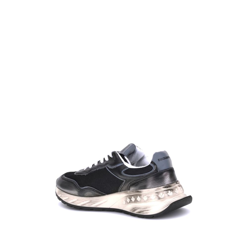 Baskets de sport Dsquared² Bos Taurus en cuir de veau noir