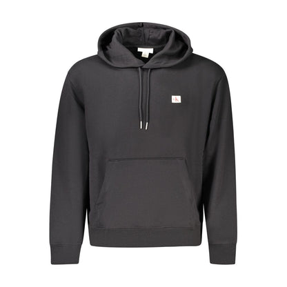 Felpa da uomo in cotone nero Calvin Klein