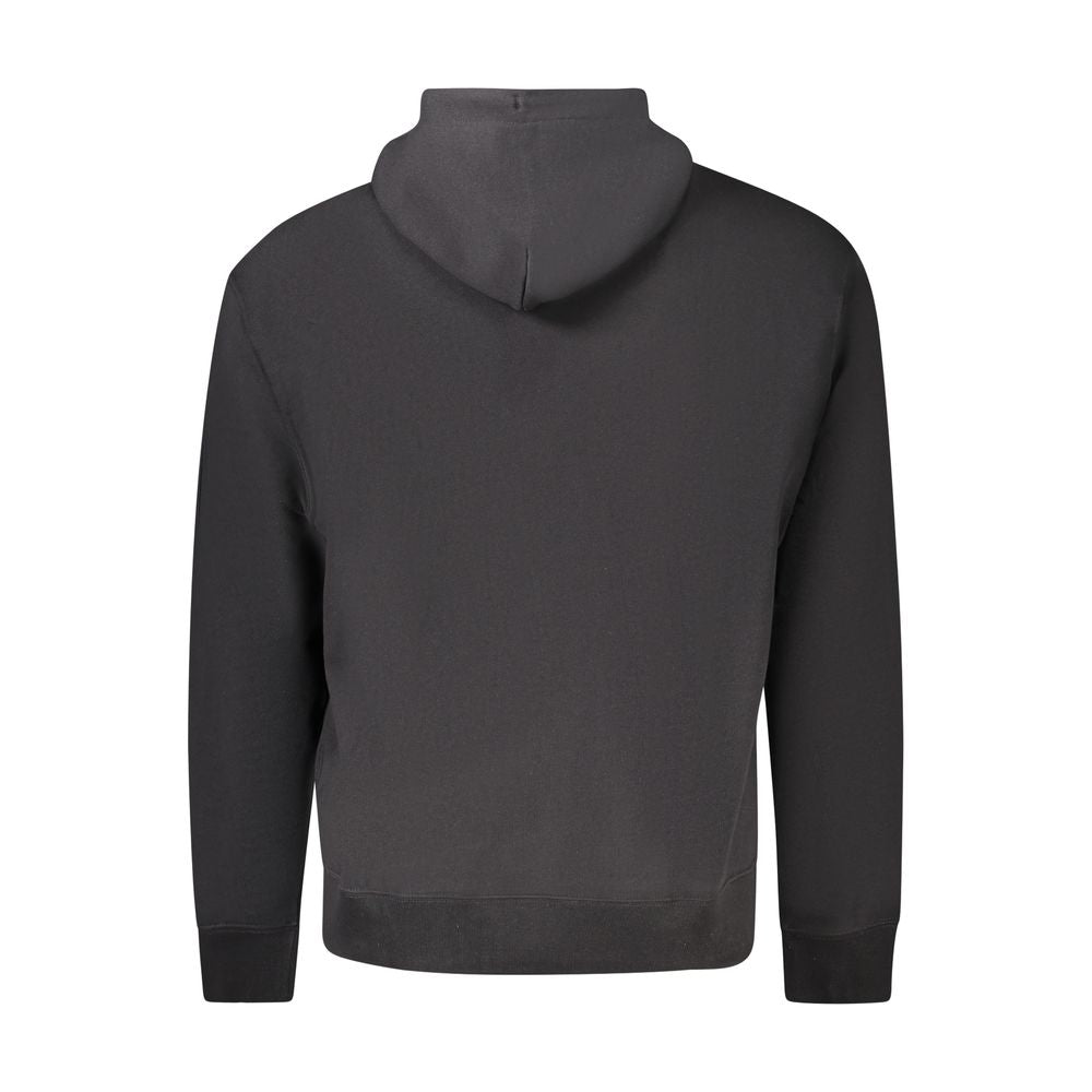 Felpa da uomo in cotone nero Calvin Klein