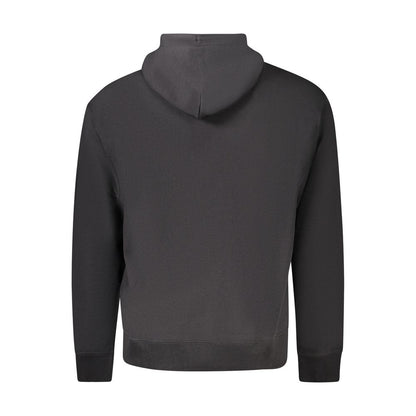 Felpa da uomo in cotone nero Calvin Klein