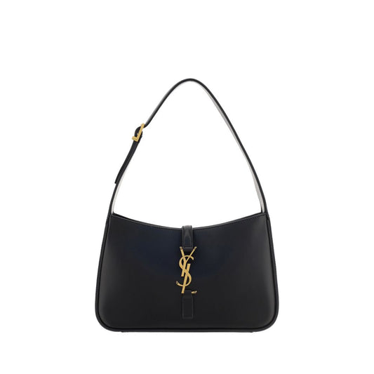Borsa a mano Bos Taurus in pelle di vitello nera di Saint Laurent