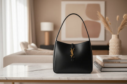 Saint Laurent Black Calf Leather Bos Taurus Handbag