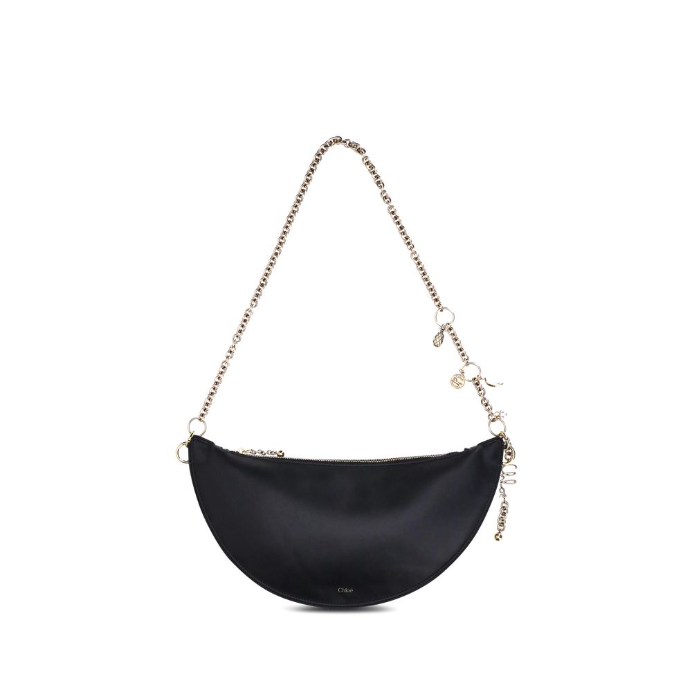 Borsa a tracolla Chloé Bos Taurus in pelle di vitello nera