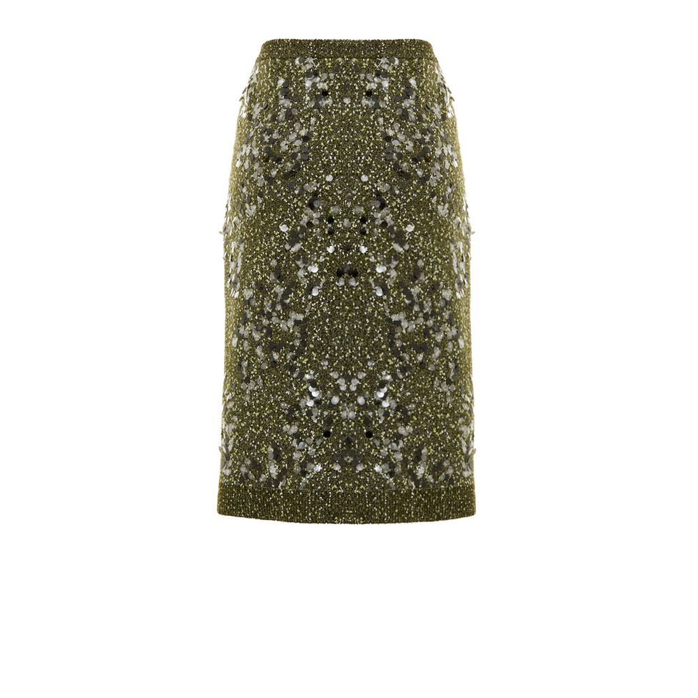 Mini-jupe Gucci en viscose verte