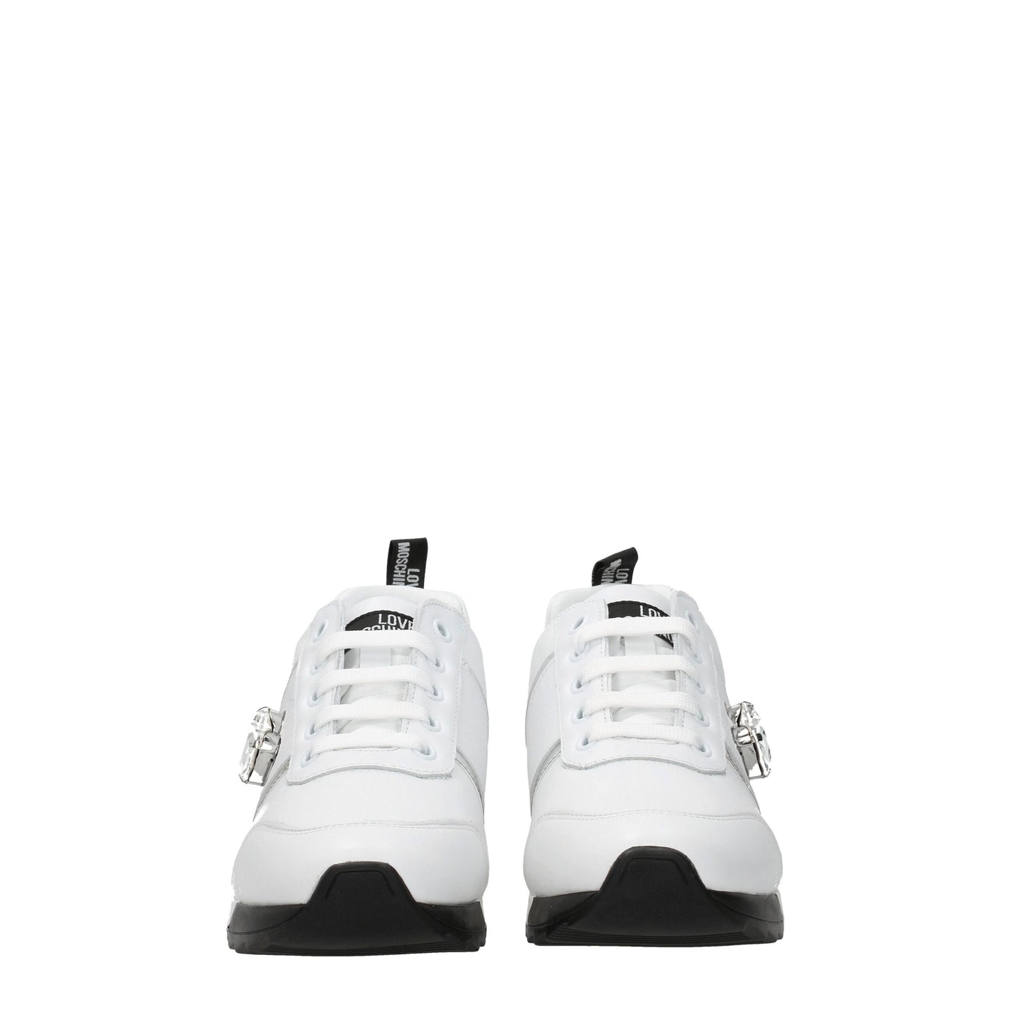 Love Moschino Blue Leather Low Top Sneakers