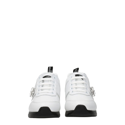 Love Moschino Blue Leather Low Top Sneakers