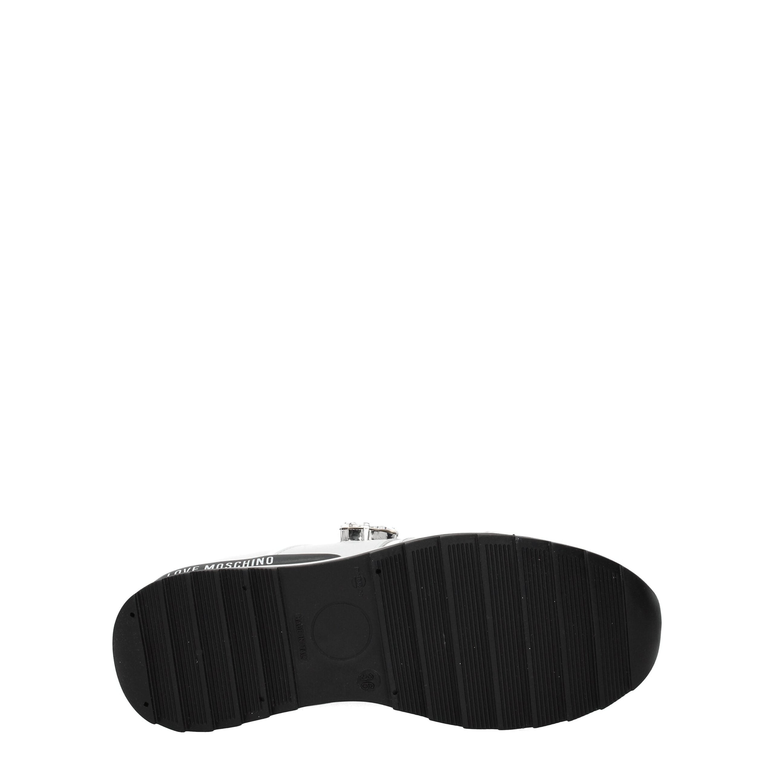 Baskets basses en cuir bleu Love Moschino