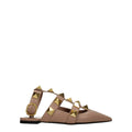 Valentino Garavani Sandales plates en cuir rose