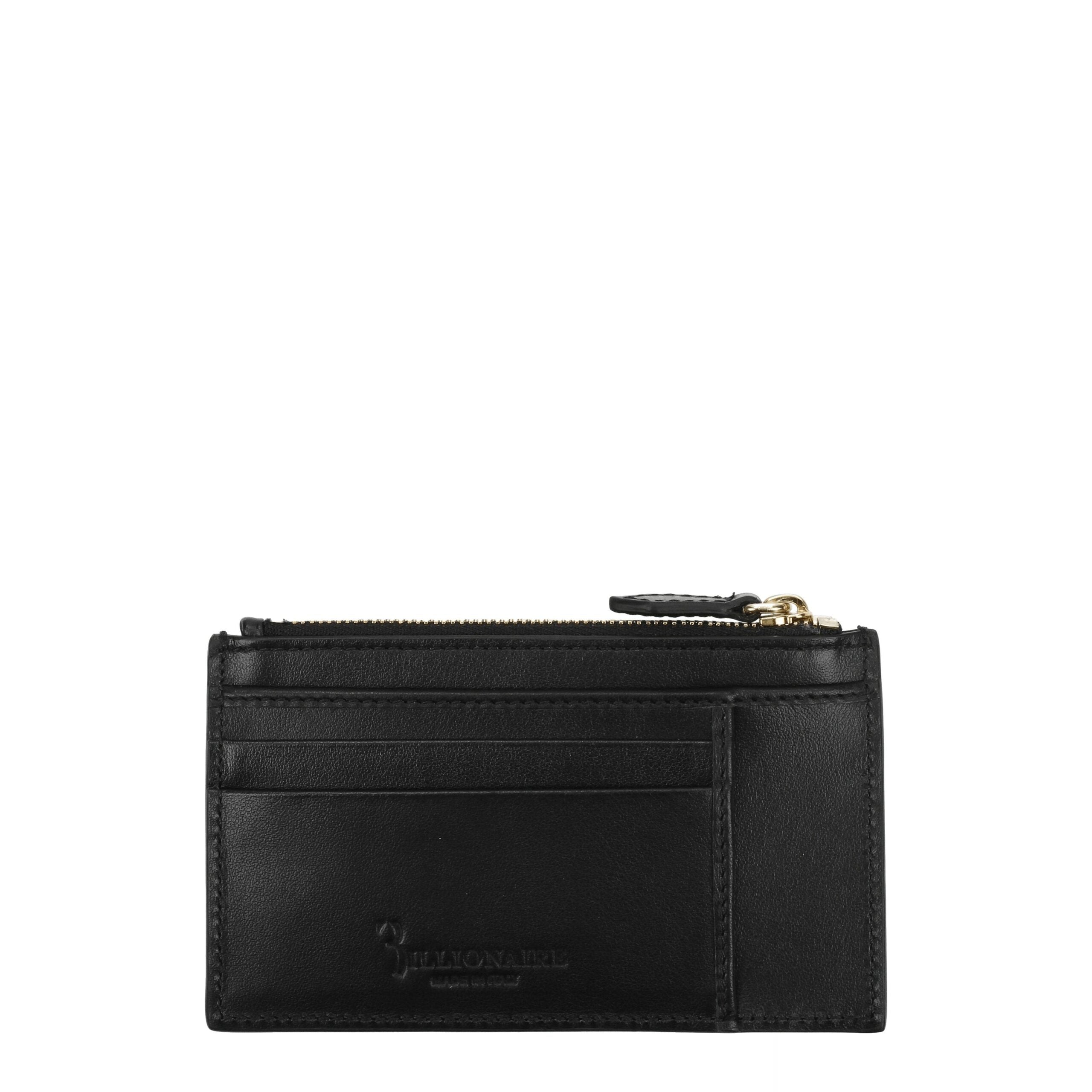 Porte-cartes en crocodile noir style italien de milliardaire