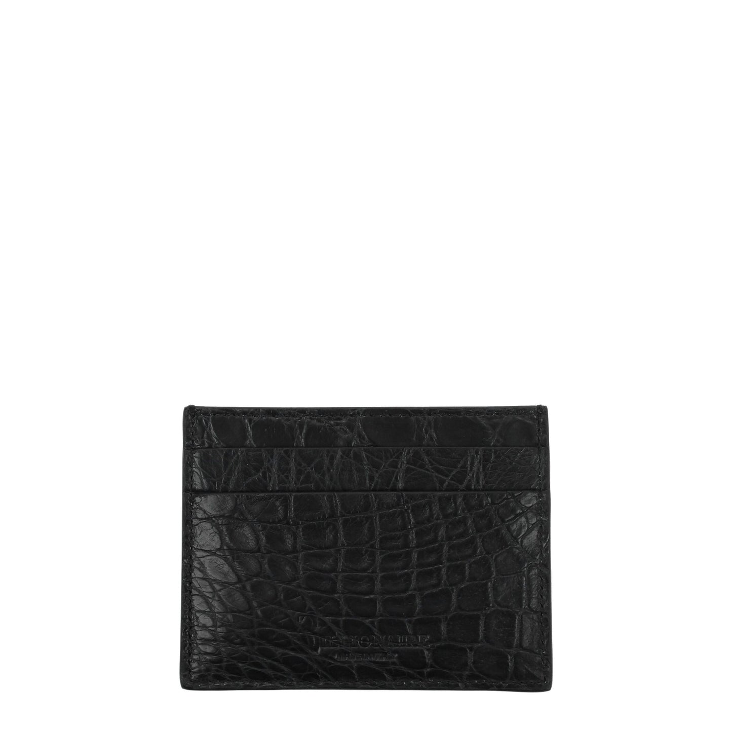 Portacarte in coccodrillo nero Billionaire Italian Couture