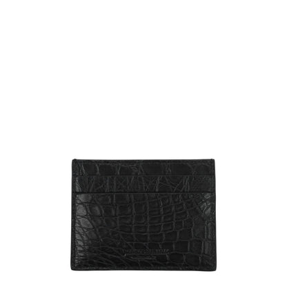 Portacarte in coccodrillo nero Billionaire Italian Couture