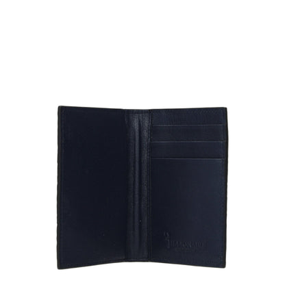 Porte-cartes en crocodile bleu, style couture italien milliardaire