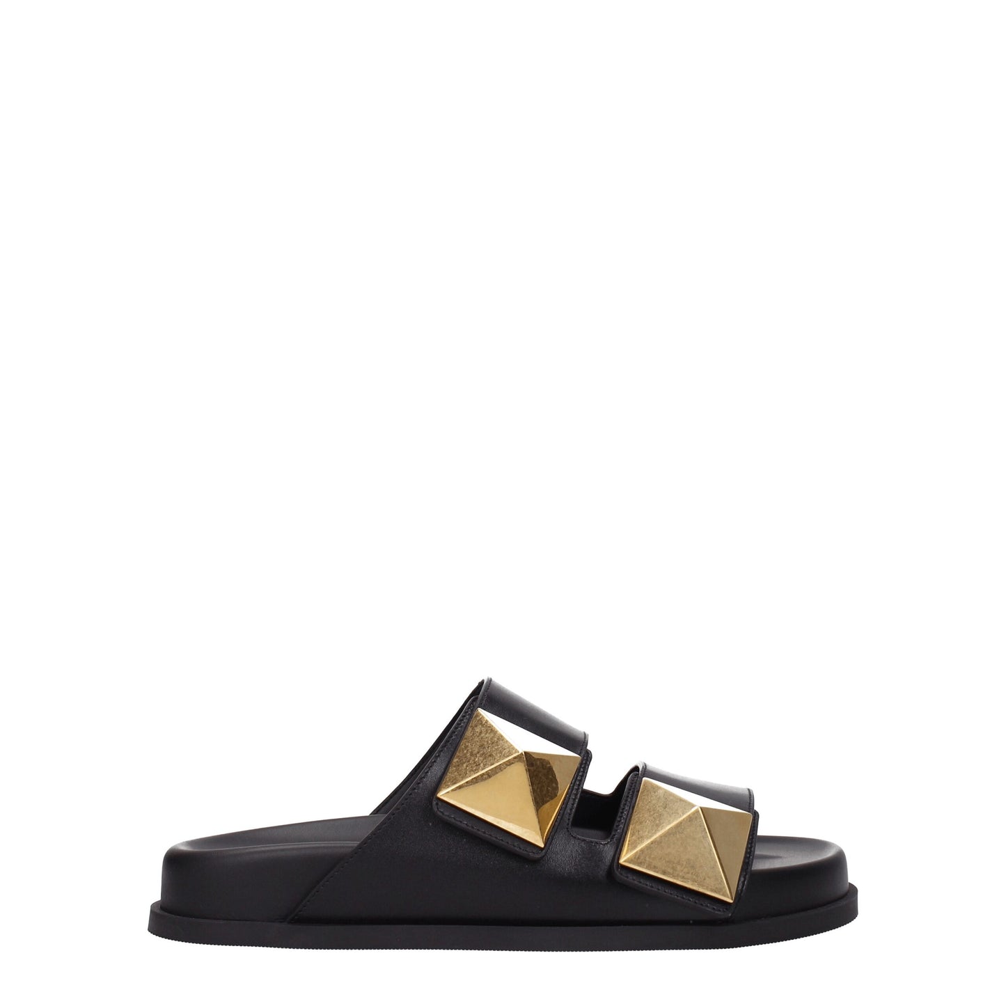 Ciabatte in pelle nera Valentino Garavani