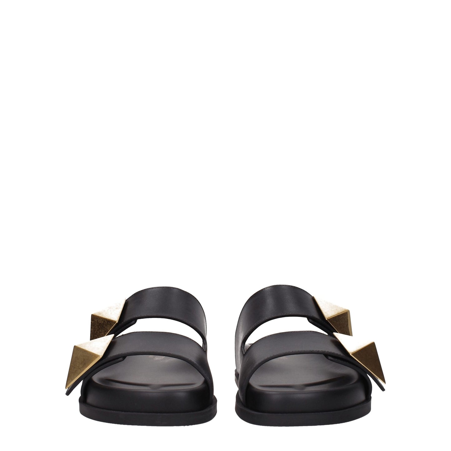 Ciabatte in pelle nera Valentino Garavani