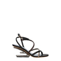 Sandales plates Fendi en cuir multicolore