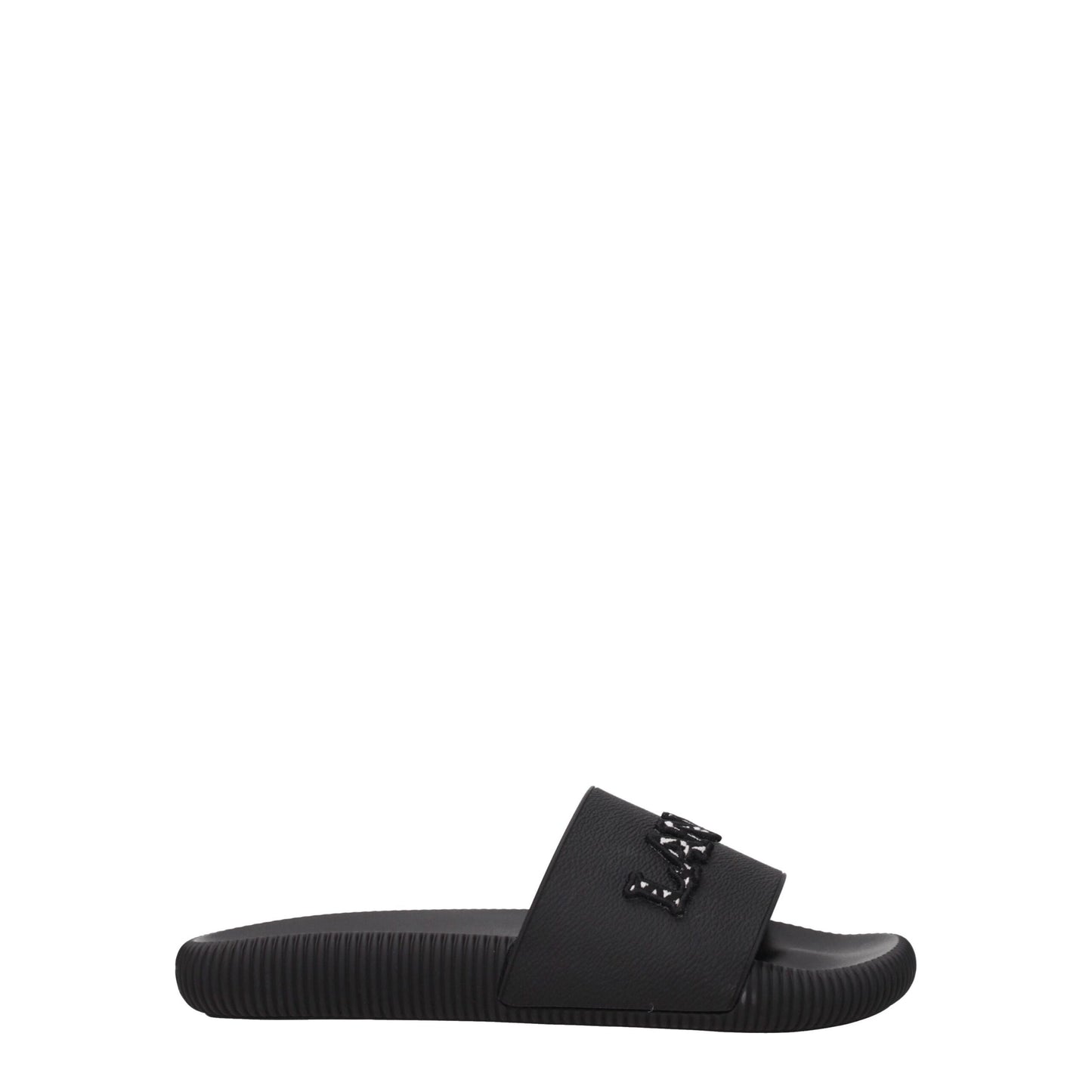 Pantoufles Lanvin en coton noir