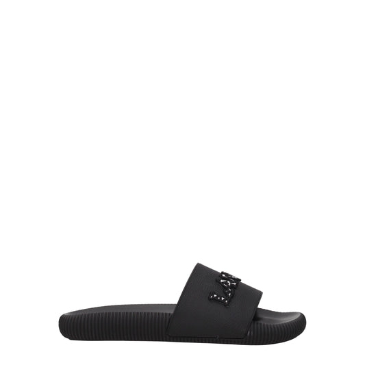 Pantofole in cotone nero Lanvin