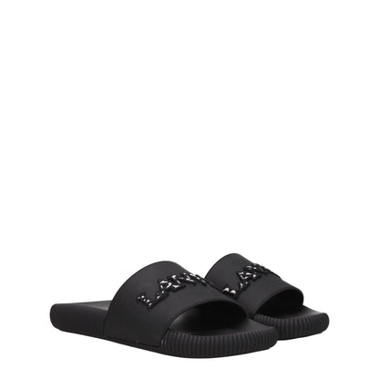 Pantoufles Lanvin en coton noir