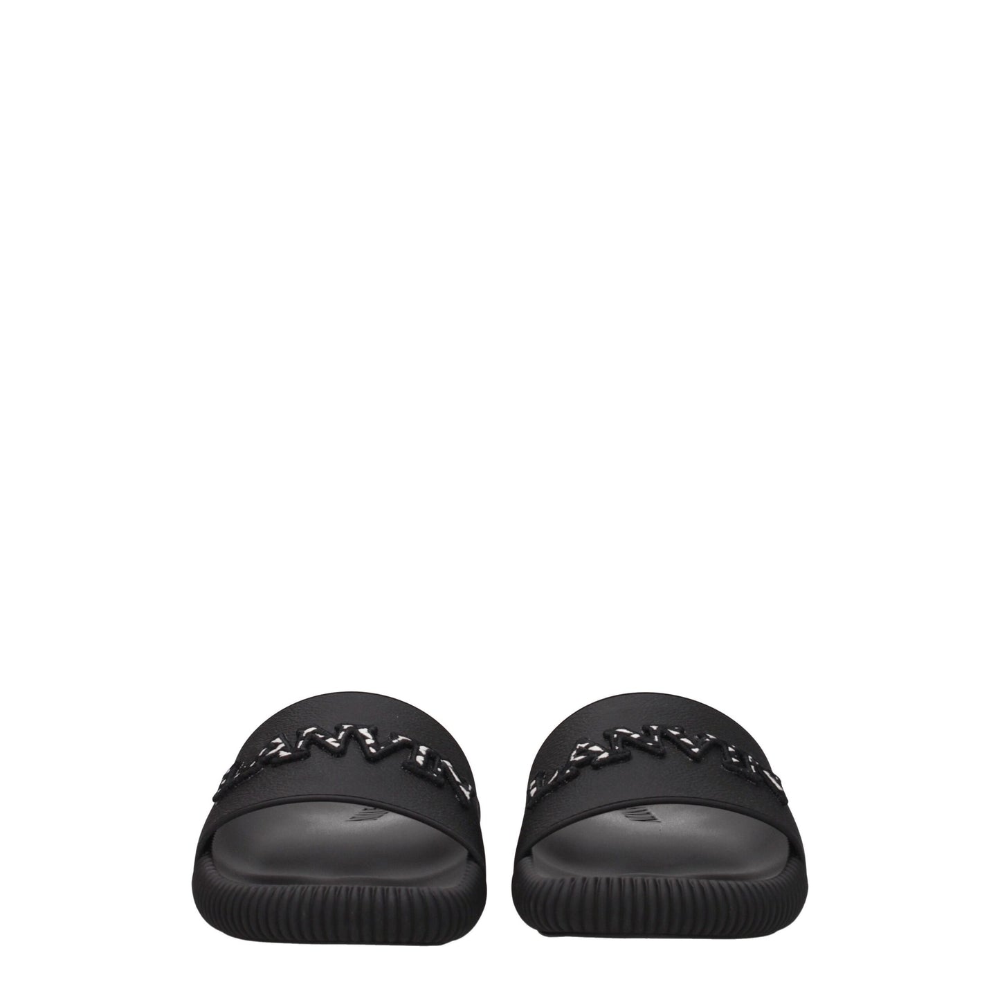 Pantoufles Lanvin en coton noir