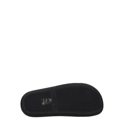 Pantoufles Lanvin en coton noir