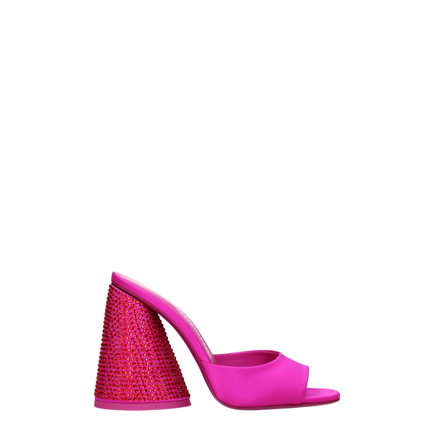 Sandali con plateau in raso rosa The Attico