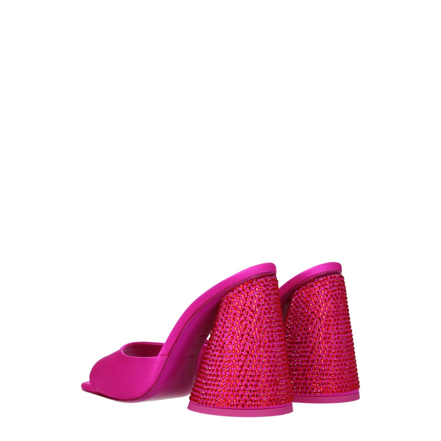 Sandali con plateau in raso rosa The Attico