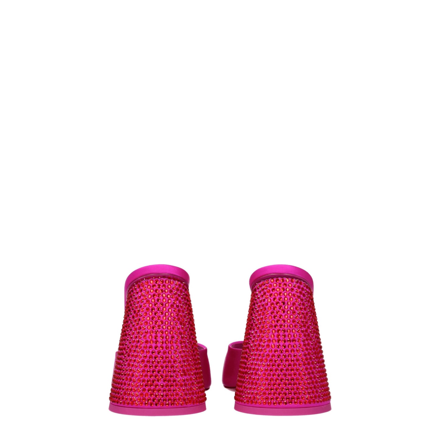 Sandali con plateau in raso rosa The Attico