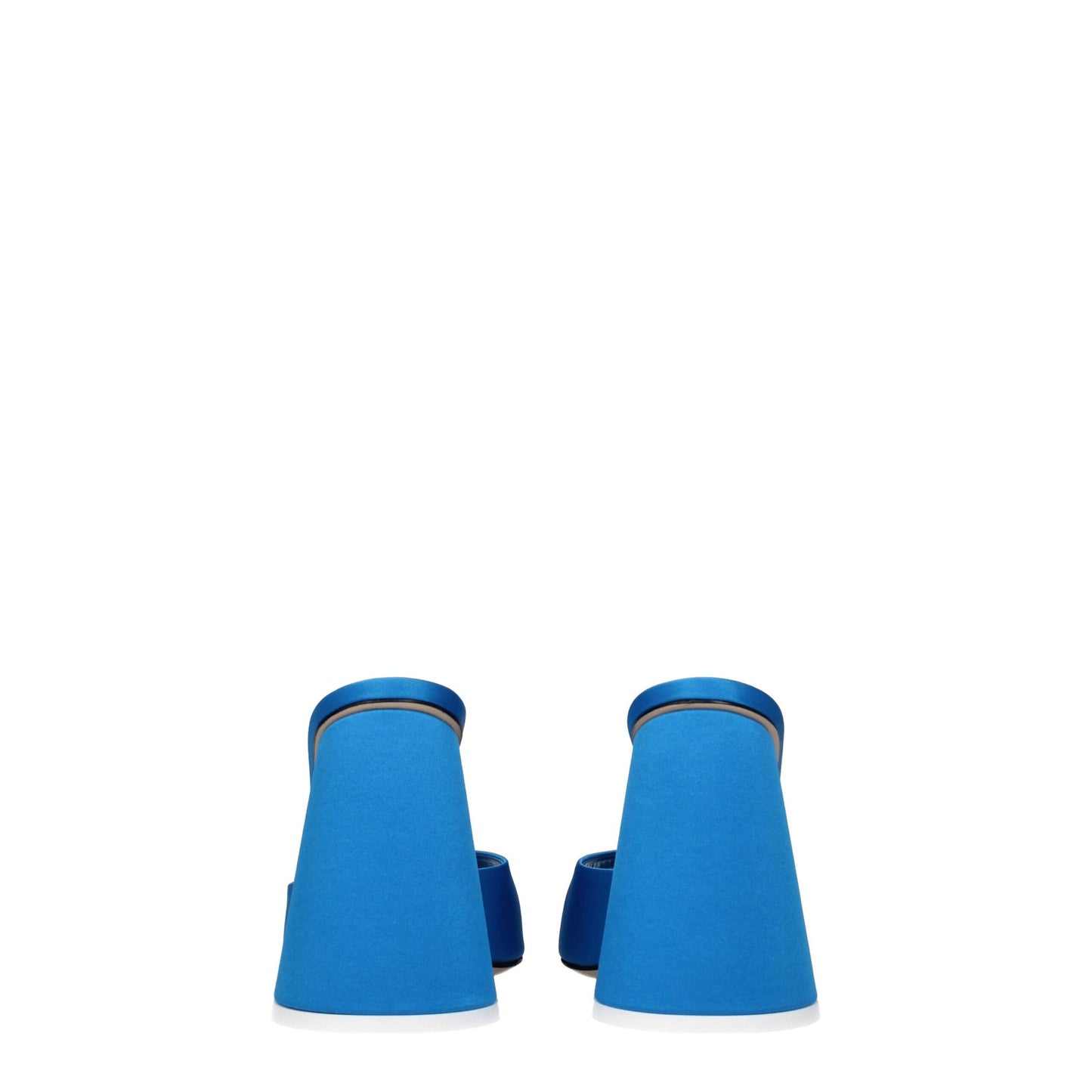 Sandali con plateau in raso azzurro chiaro The Attico