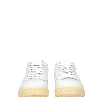 Sneakers basse in pelle blu Jil Sander