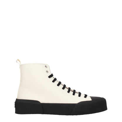 Baskets montantes en tissu beige Jil Sander