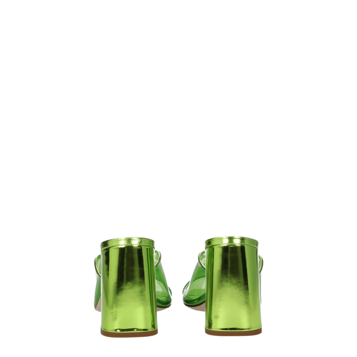 Sandales à plateforme en plexiglas vert Miu Miu