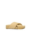 Pantoufles en crin de cheval beige Jil Sander