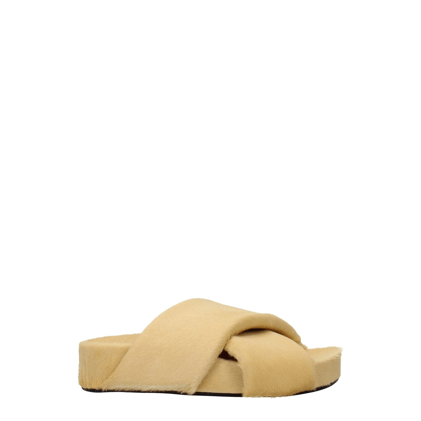 Pantofole in crine di cavallo beige Jil Sander