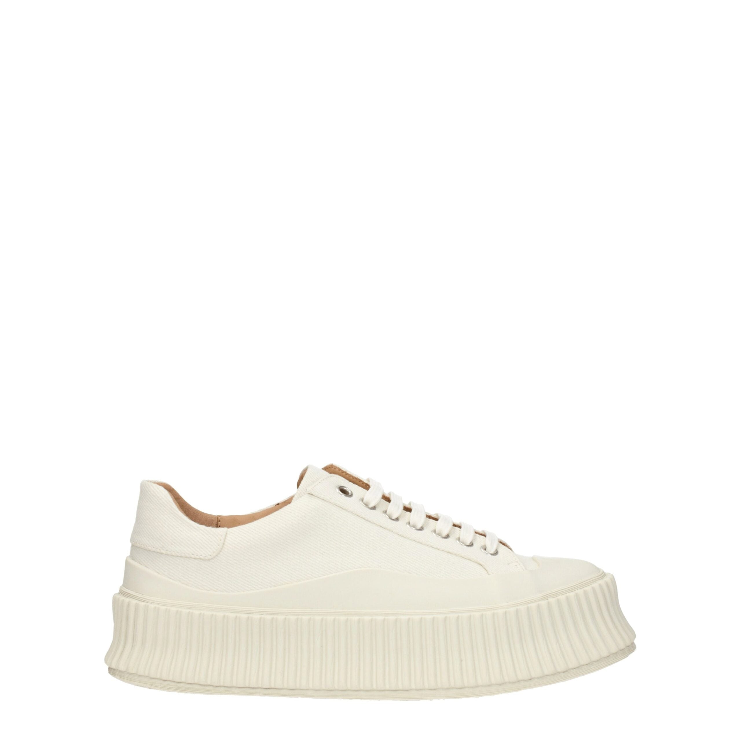 Jil Sander Blue Fabric Platform Sneakers