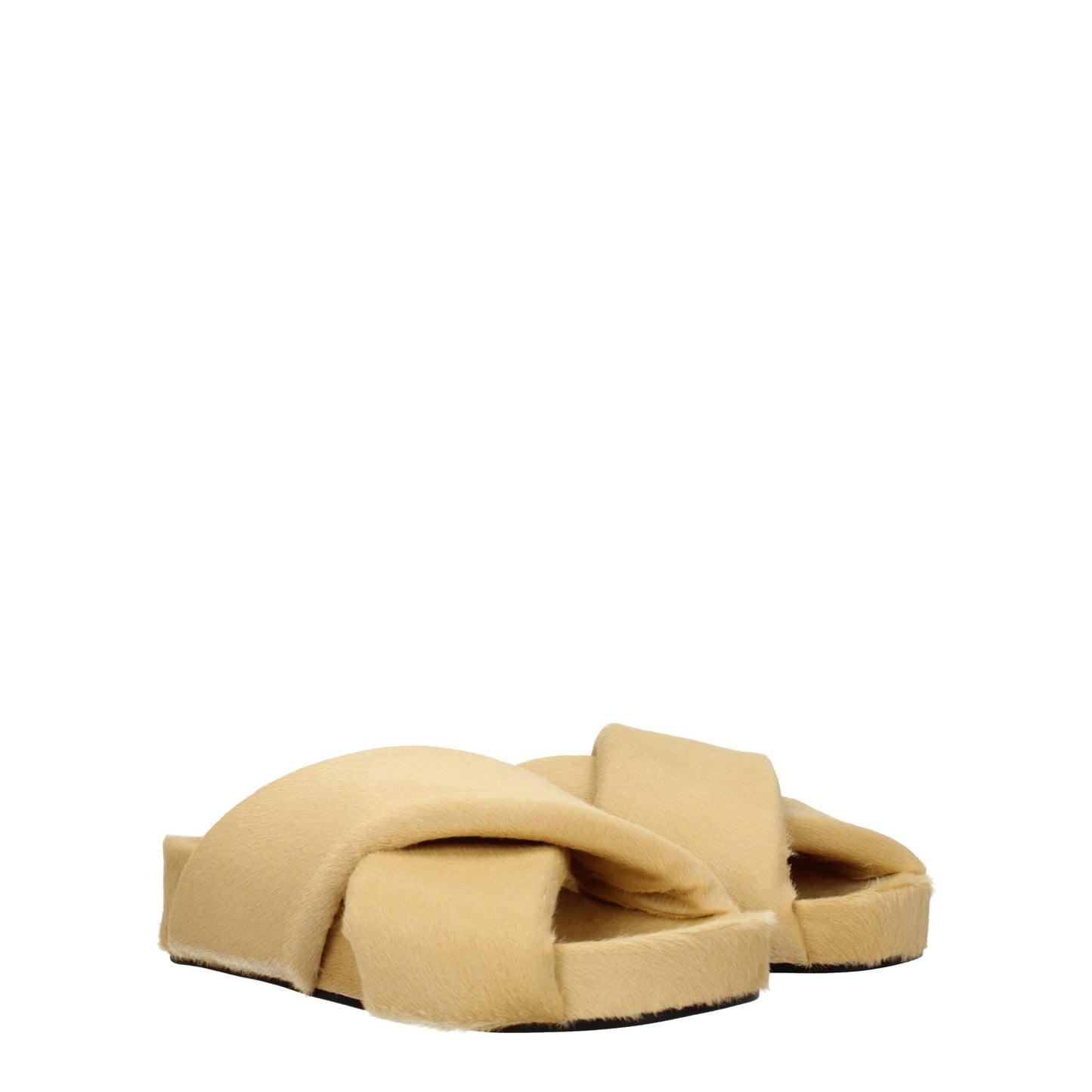 Pantofole in crine di cavallo beige Jil Sander