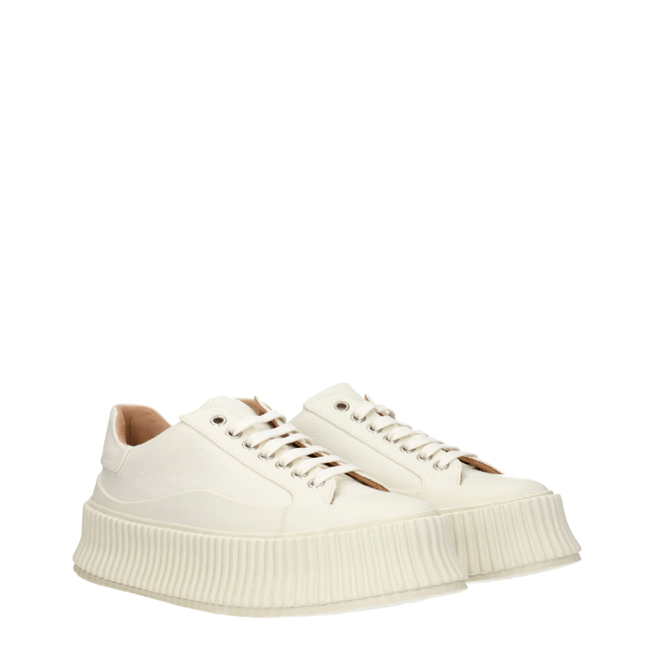 Jil Sander Blue Fabric Platform Sneakers