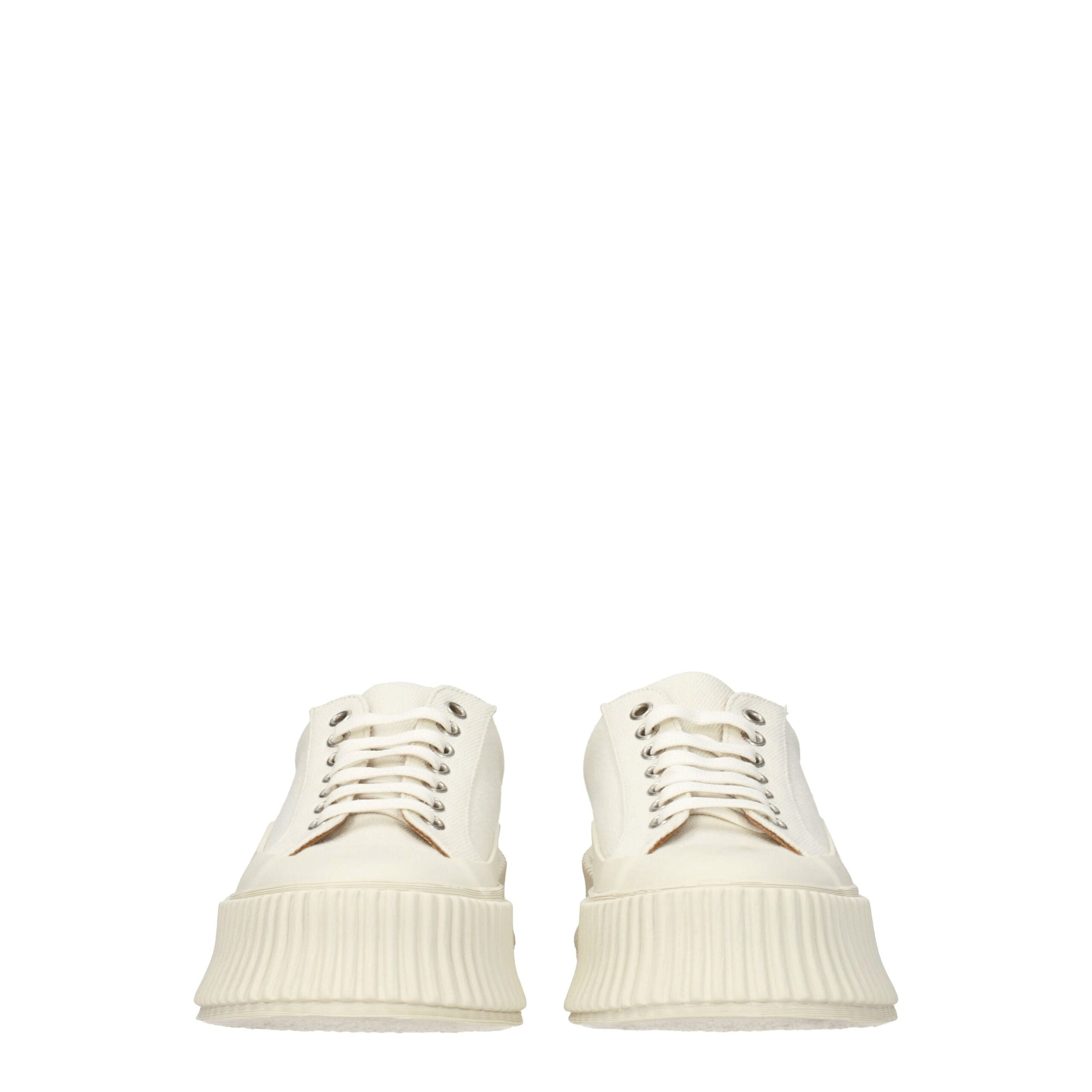Jil Sander Blue Fabric Platform Sneakers