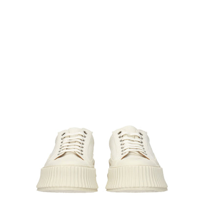 Sneakers con plateau Jil Sander in tessuto blu