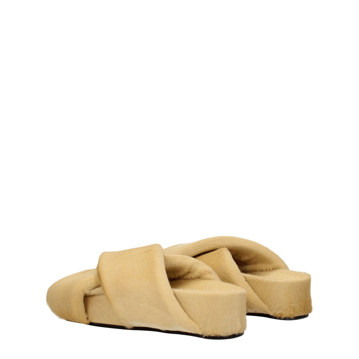 Pantofole in crine di cavallo beige Jil Sander