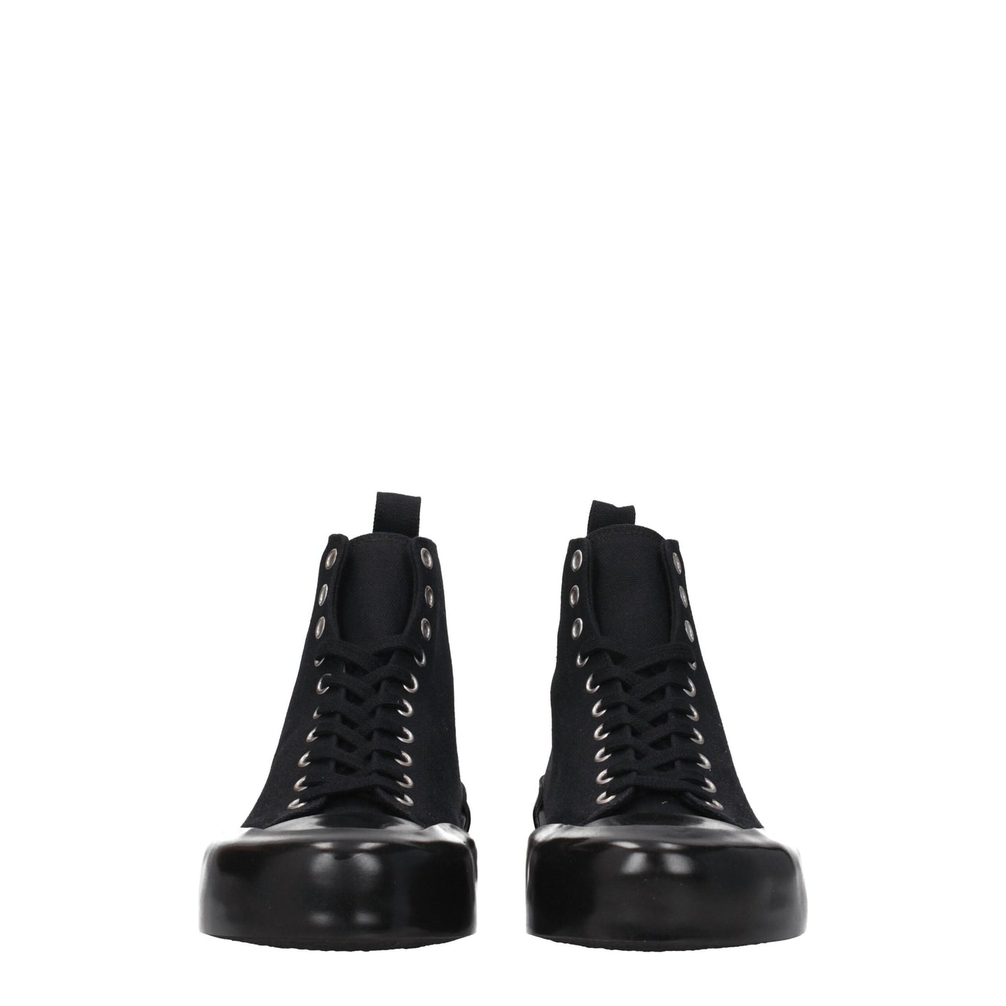 Sneakers alte in tessuto nero Jil Sander