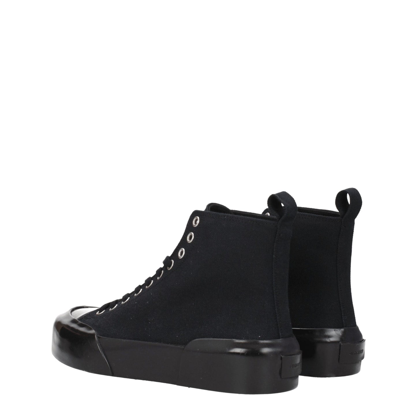 Sneakers alte in tessuto nero Jil Sander