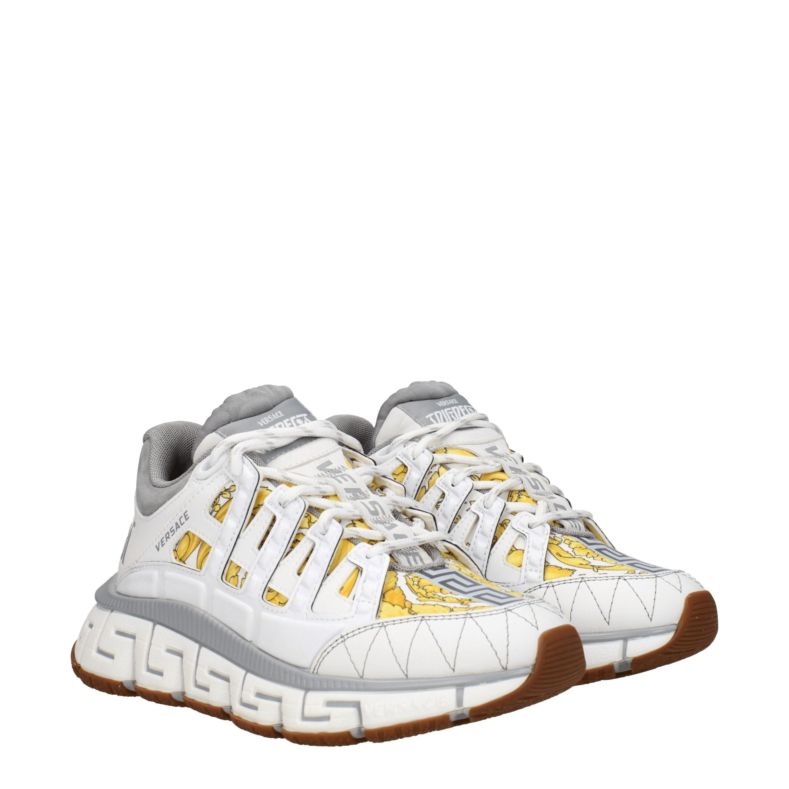 Versace Blue Fabric Athletic Sneakers