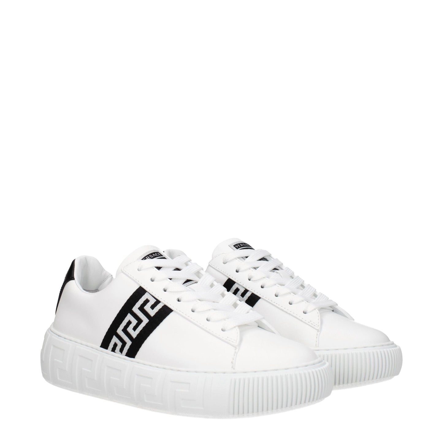 Sneakers basse Versace in pelle blu